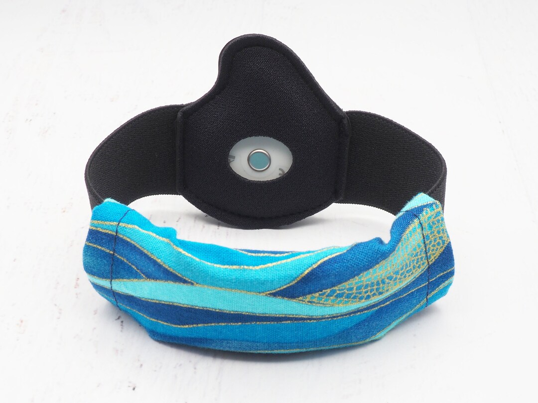 Tempdrop Armband in Blue Waves Adjustable Custom Wearable Thermometer