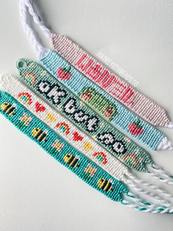 Handmade Alpha Friendship Bracelets / lucky charms / bee and Etsy