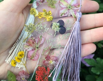 Wildflower Resin Bookmark
