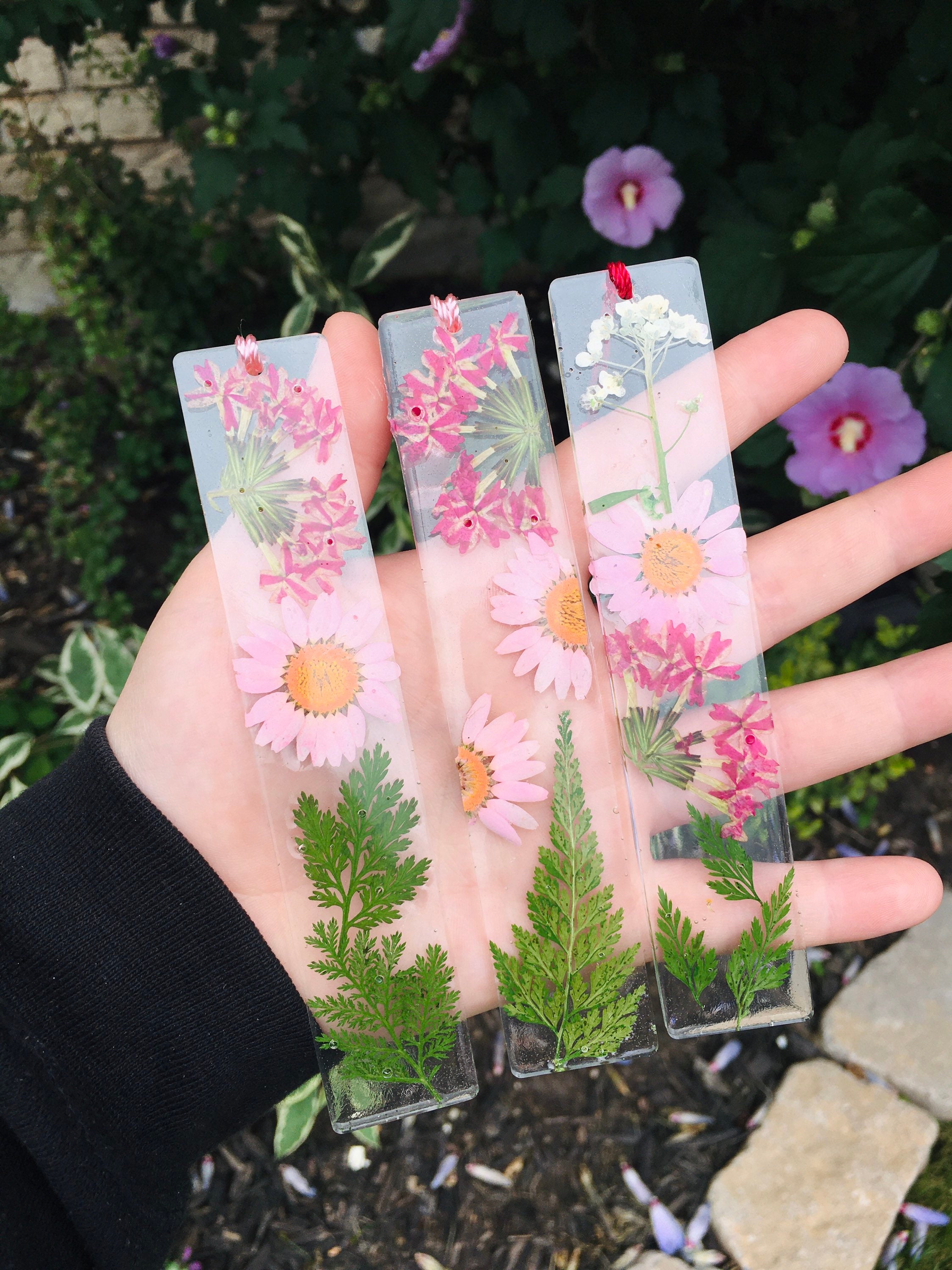 Flower Resin Bookmark Etsy UK
