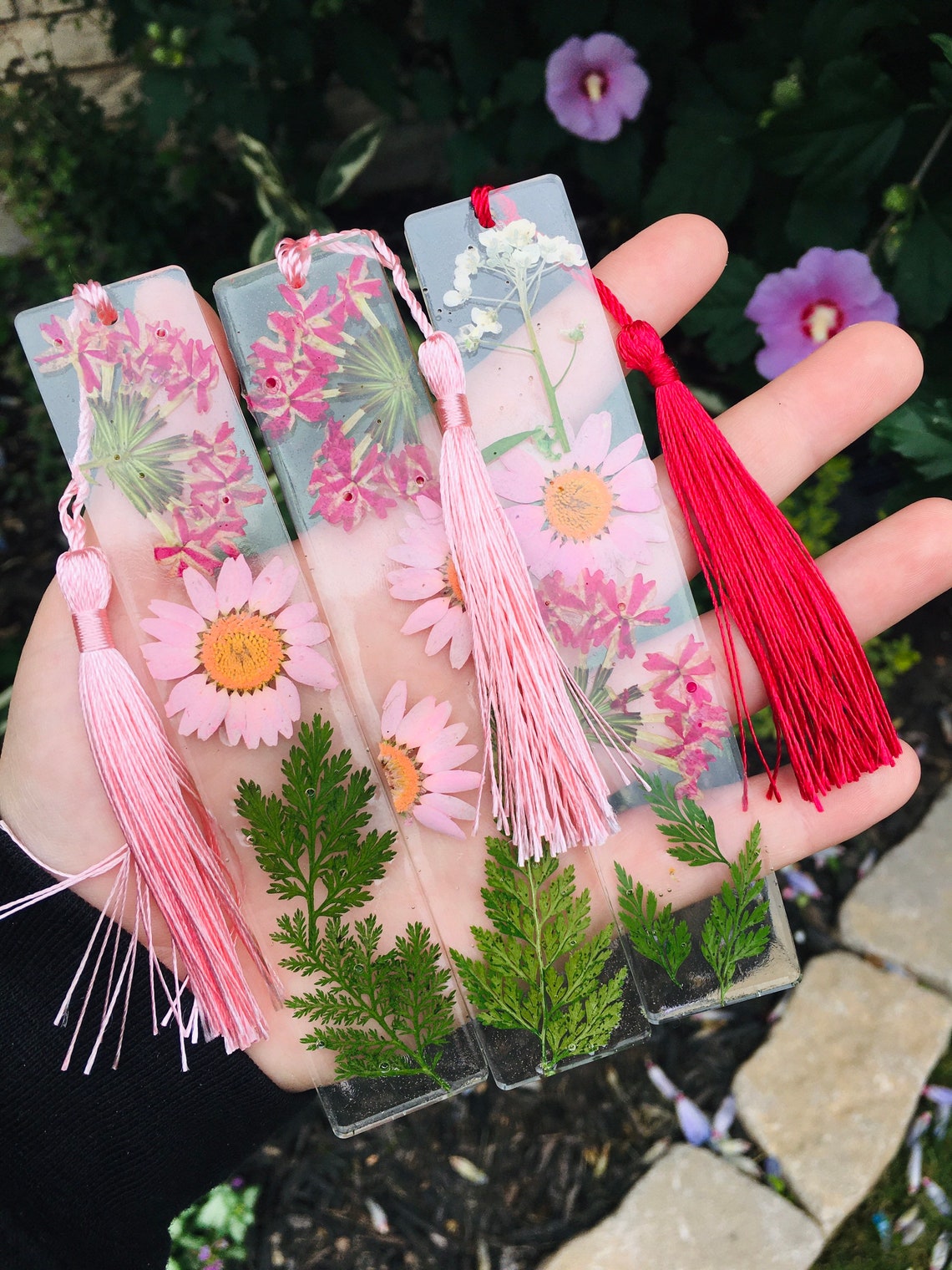 Flower Resin Bookmark Etsy UK