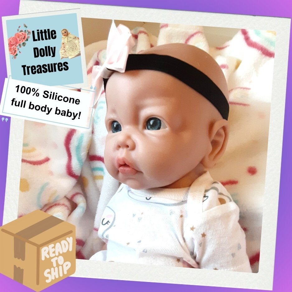 18.5 Olivia Full Body Silicone Asian Reborn Baby Doll Girl