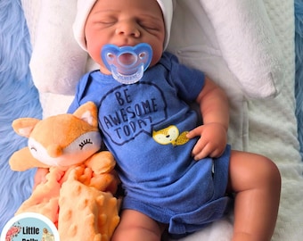 Silicone BOY Doll: 7 lbs 20" Full Body, MEDIUM Skin Tone, Realistic Reborn Baby