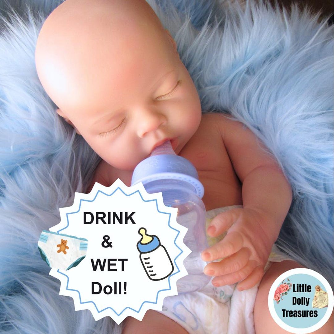 Drink Wet Silicone BOY Doll: 8lbs 20