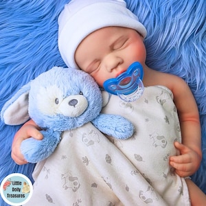 Silicone BOY Doll: 7 lbs 19" Full Body, Light Skin Tone, Realistic Reborn Baby