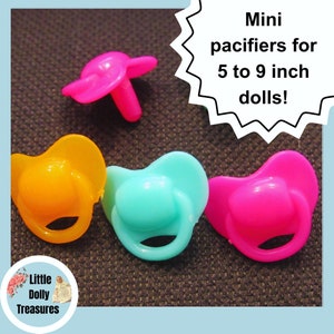 Mini Doll Pacifiers for Small Silicone Reborn 5 to 9 inch Baby (Doll Not Included)
