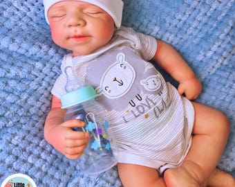 Silicone BOY Doll: 7 lbs 20" Full Body, LIGHT Skin Tone, Realistic Reborn Baby
