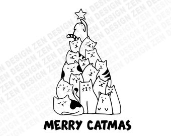 Download Christmas Cat Svg Etsy PSD Mockup Templates