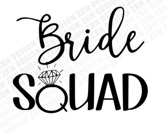 Bride Squad Svg Etsy