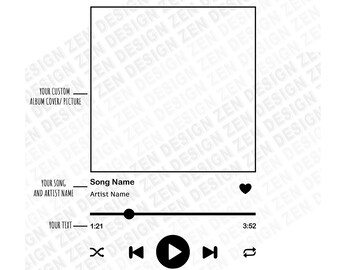 images Spotify Overlay Transparent Music Player Png Aesthetic music player png etsy