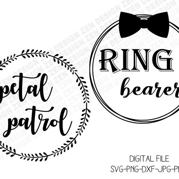 Ring Bearer Svg, Petal Patrol Svg, Flower Girl Svg, Ring Security Svg, Wedding Rehearsal Shirt, Ring Bearer Gift, Cricut, Svg, Vector Files