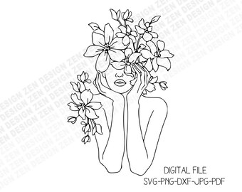 Download Flower Face Woman Etsy