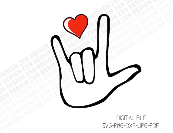 Asl Svg American Sign Language Svg Love Sign Svg I Love You Etsy 日本