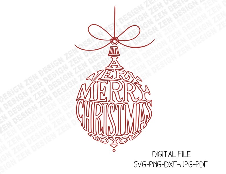 Frohe Weihnachten Svg Weihnachten Ornament Clipart Ornament | Etsy