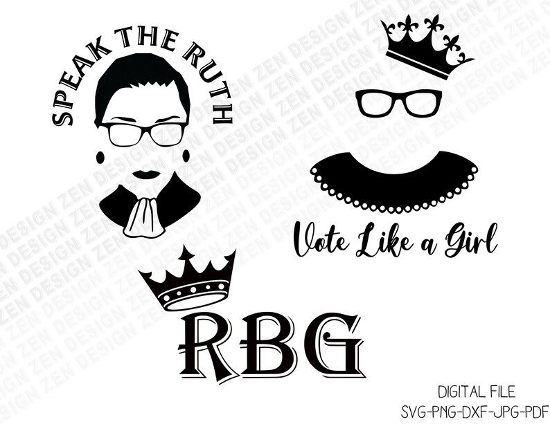 Download Ruth Bader Ginsburg SVG Bundle Notorious RBG Svg Rbg Svg ...
