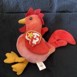 COLLECTIBLE Ty Beanie Baby Strut The Rooster 1996 Rare- RETIRED Multiple Errors