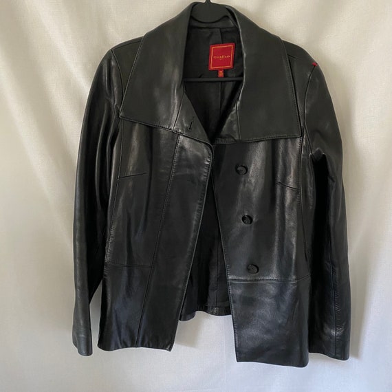 Ancien manteau paon noir à double poitrine noir laine marine