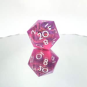 Ms Frank - Matte Finish 30mm Chonk D20 Sharp Edge - DnD Pathfinder TTRPG Handmade Resin Dice