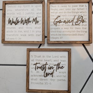 Custom Wooden Scripture Sign, Faith Verse Wall Art, Personalized Home Decor