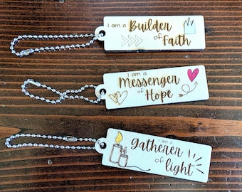 New* Builder of Faith, Messenger of Hope, Gatherer of Light, Young Women names, class names