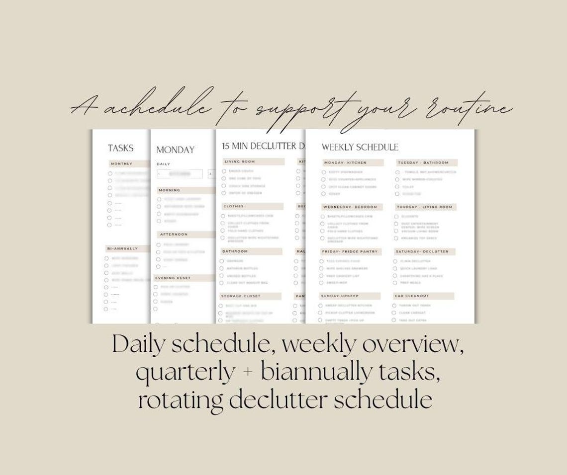 Stay at Home Mom Home Management Binder | SAHM Daily Schedule ...