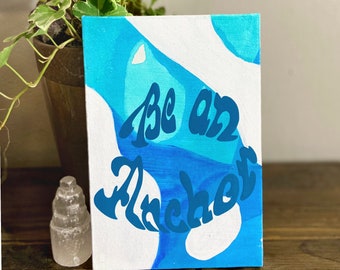 Sea un arte de lienzo ancla