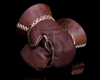 Viking combat gauntlets / gloves / handmade / strong / highest quality / for huscarl, full contact, hema / steel covered with leather