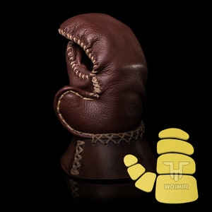 Viking gauntlet / HAND SEWN / modern damping foam / for Viking reenactment / steel covered with leather / by WOJMIR
