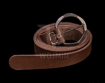 Medieval forged belt  30mm / great for reenactment or LARP / Viking belt