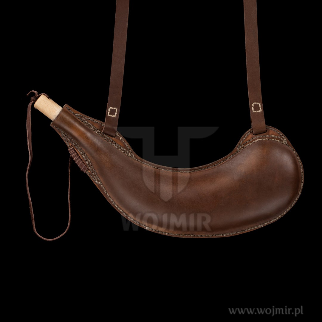 Leather Waterskin 1liter, Sealed and Cured With Beeswax HANDMADE by