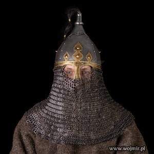 Great Poland helmet, for reenactors, face covered, great for reenactment, viking style