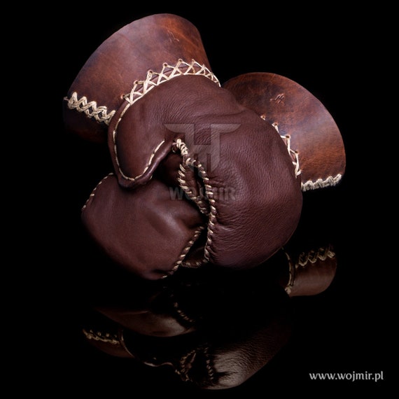 Leather gauntlets / gloves / handmade / strong / highest quality / for huscarl, full contact, hema / steel covered with leather / by Wojmir
