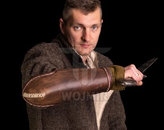 バイキング/スラヴ人/LARP/コスプレ用ブレスレット/ストラップとバックルで留めるブレスレット/Wojmirによる手作り