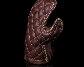 Gefütterte Handschuhe / großes Unterschild / gesteppte Handschuhe / für die Wikinger- und Spätmittelalter-Darstellung nach Wojmir