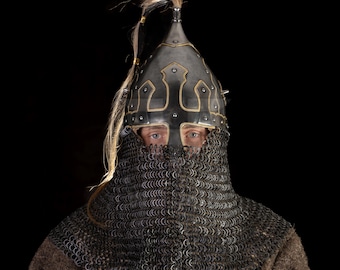 Black Grave helmet, 2mm thick, great for reenactment, viking style