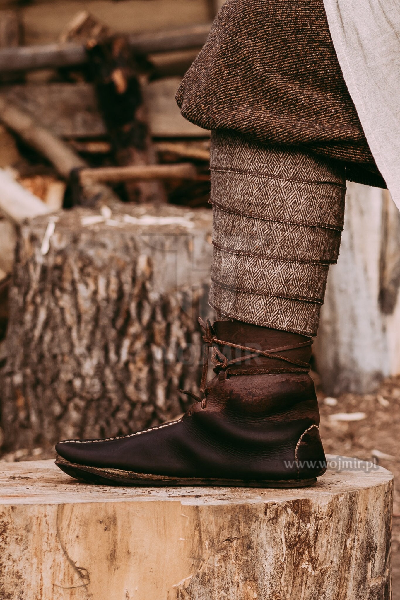 Oseberg ship 303 shoes for Vikings, thick genuine leather boots made to measure by Wojmir