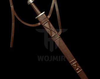 FOURREAU d'épée viking, INCASSABLE, entièrement en cuir, cousu à la main, fabriqué sur commande par WOJMIR