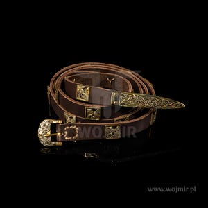 Viking Birka belt  - (buckle from grave 1076, belt end and fittings from grave 369), 26 belt fittings