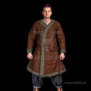 Viking klappenrock from haithabu / padded / 100% natural wool and linen fabric from WOJMIR