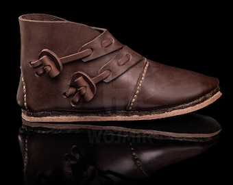 Jorvik (York) type 22 shoes for Vikings / HAND SEWN / thick genuine leather boots made to measure by Wojmir