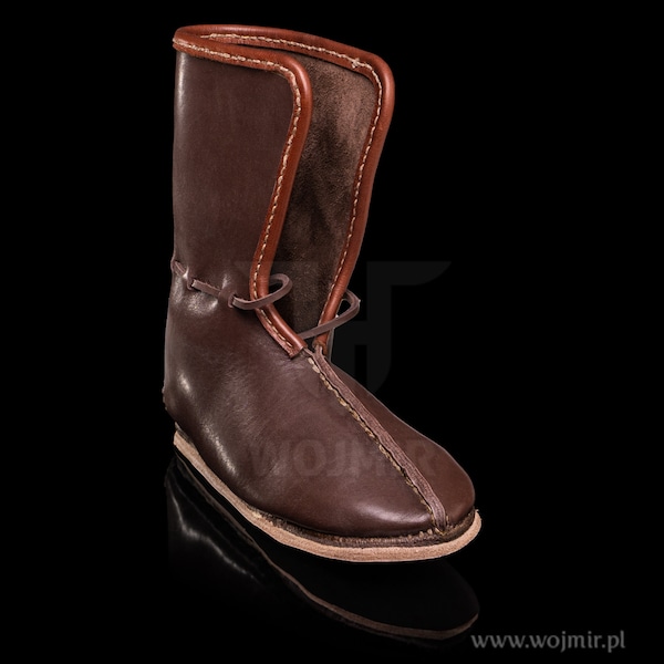 Haithabu (Hedeby) type 6 shoes for Vikings, HAND SEWN boots made to measure by Wojmir