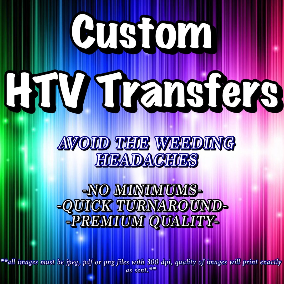 Custom HTV Transfers - Etsy