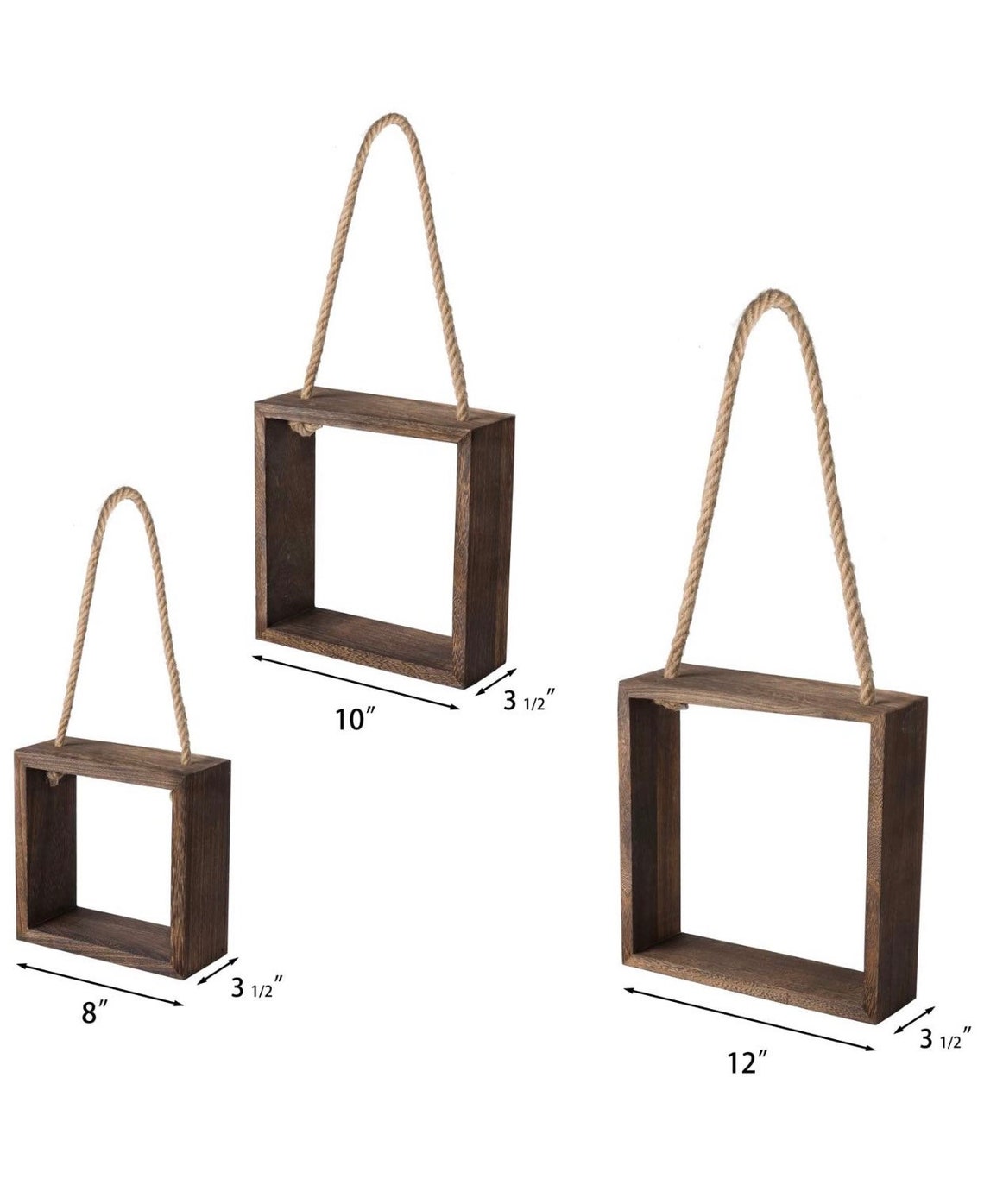 Handmade Square Shadow Box Decor Shelves Set Of 3 Etsy