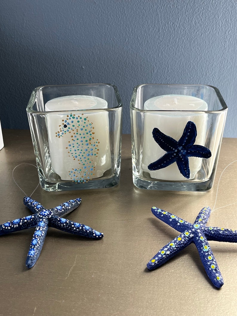 Beautiful starfish candle holder is stunning in any coastal decor or beach theme. image 3
