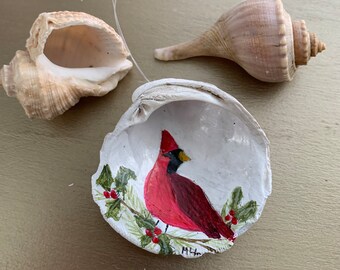 Beautiful, hand painted male cardinal bird makes a great addition to decor for any bird lover, bird watcher or someone missing a loved one.