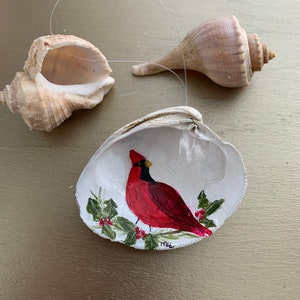 Beautiful, hand painted male cardinal bird makes a great addition to decor for any bird lover, bird watcher or someone missing a loved one. image 3