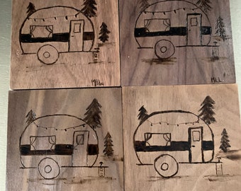 Ensemble de sous-verres de camping-car