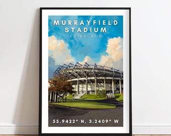 Murrayfield Stadium Art Print: Edinburgh Rugby Poster