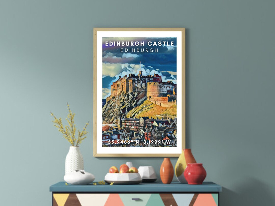 Edinburgh Castle Art Print, Edinburgh art print, Scottish wall art