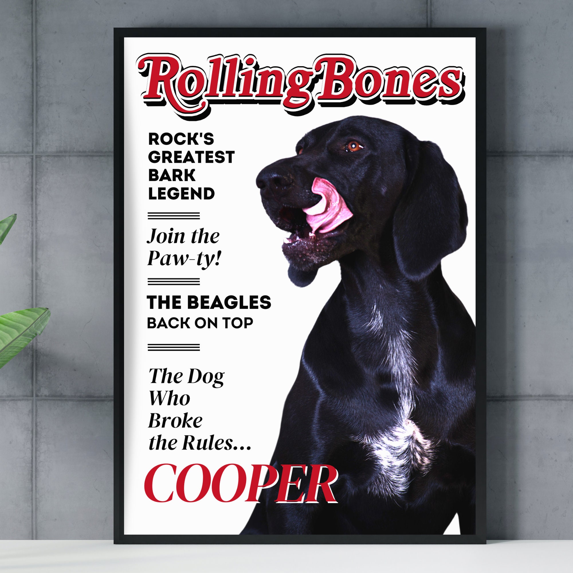 Personalised Dog Art Print Dog Magazine Cover Pet Art Etsy UK